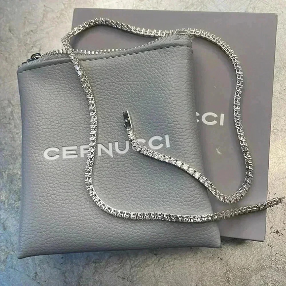 Cernucci 18 inch cubic zirconia necklace, new with box and polishing cloth - Picture 3 of 4